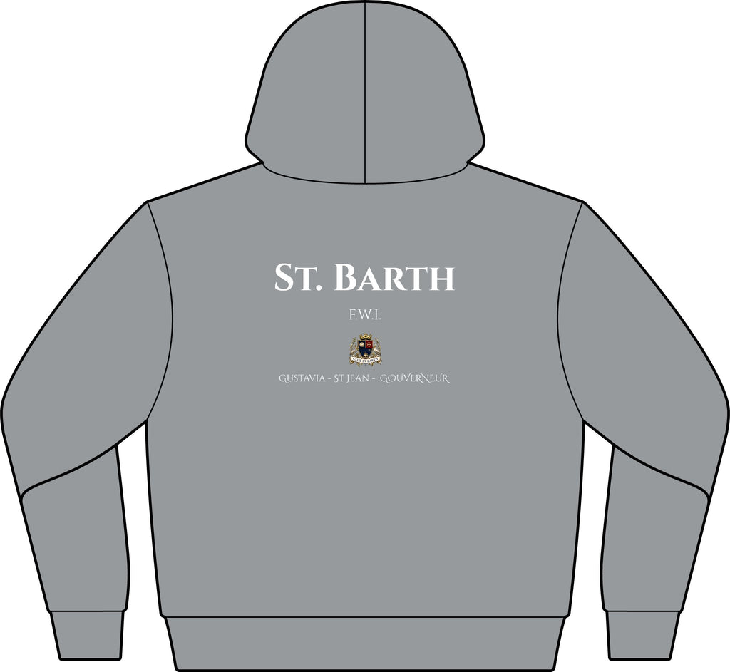 Club St Barth Crest Hoodie. F.W.I. - Unisex Full-Zip
