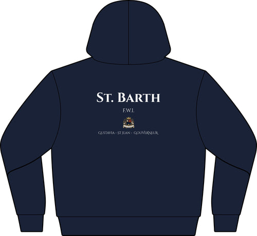 Club St Barth Crest Hoodie. F.W.I. - Unisex Full-Zip