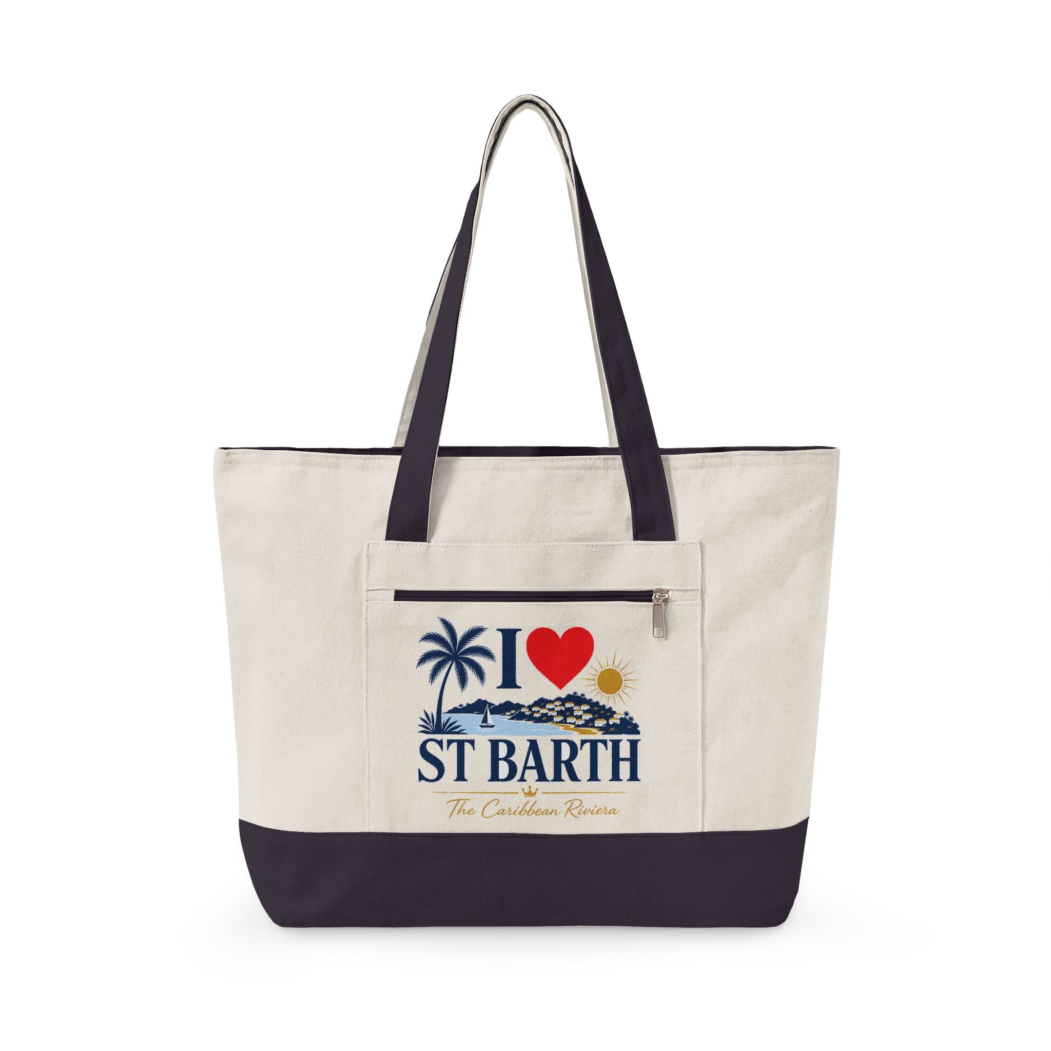 I Love  St Barth Crossing Tote