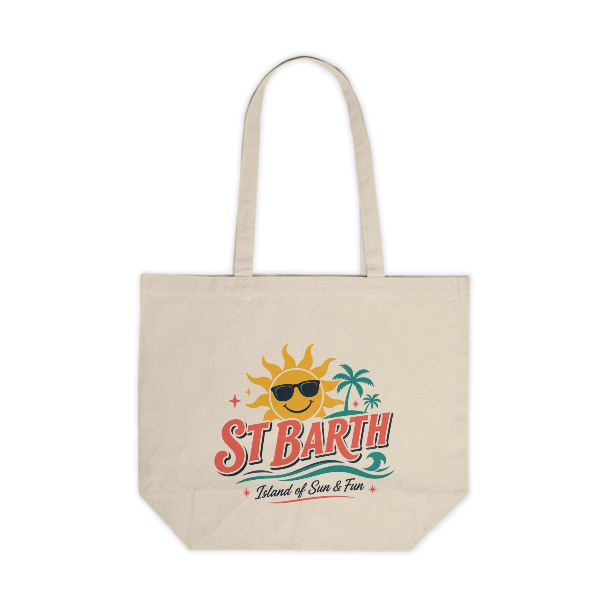 Sunny St Barth Canvas Shopping Tote