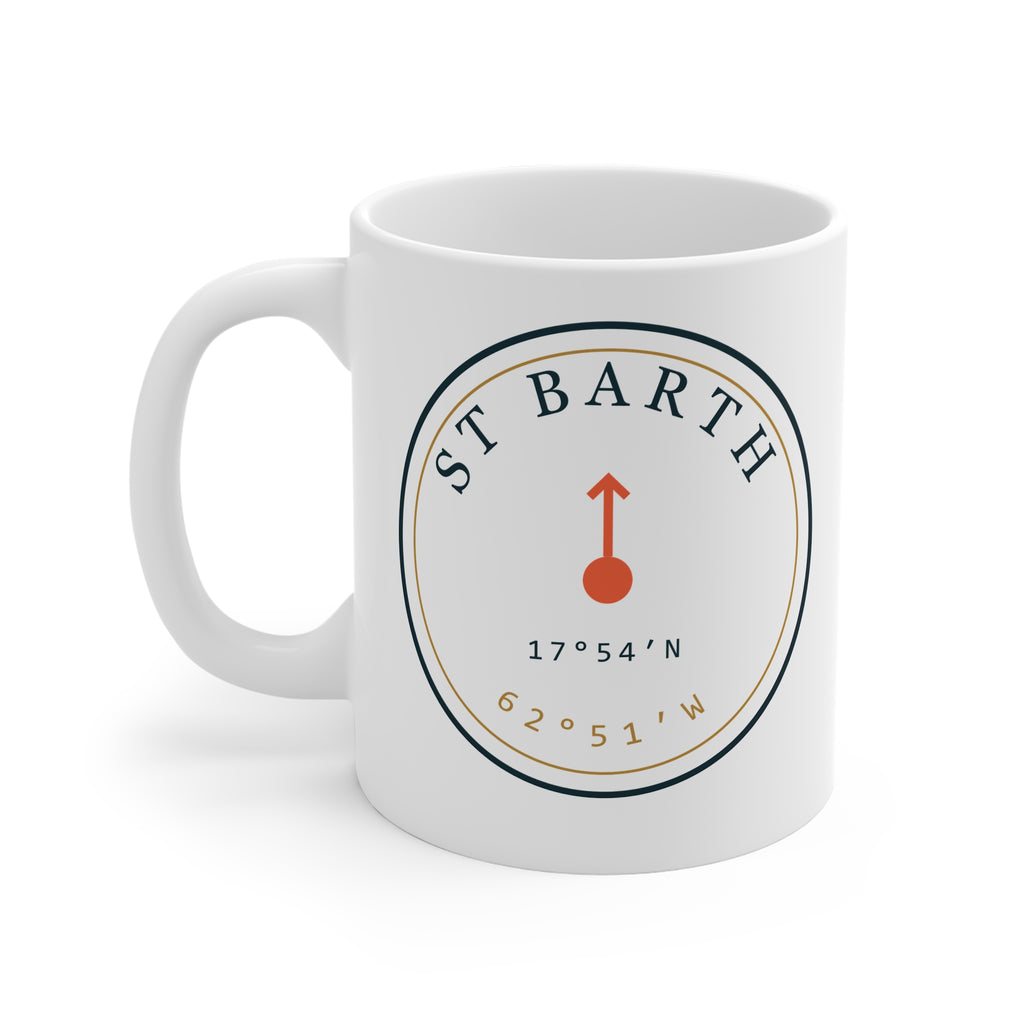 Gustavia Chart Mug — St Barth 17°54′N