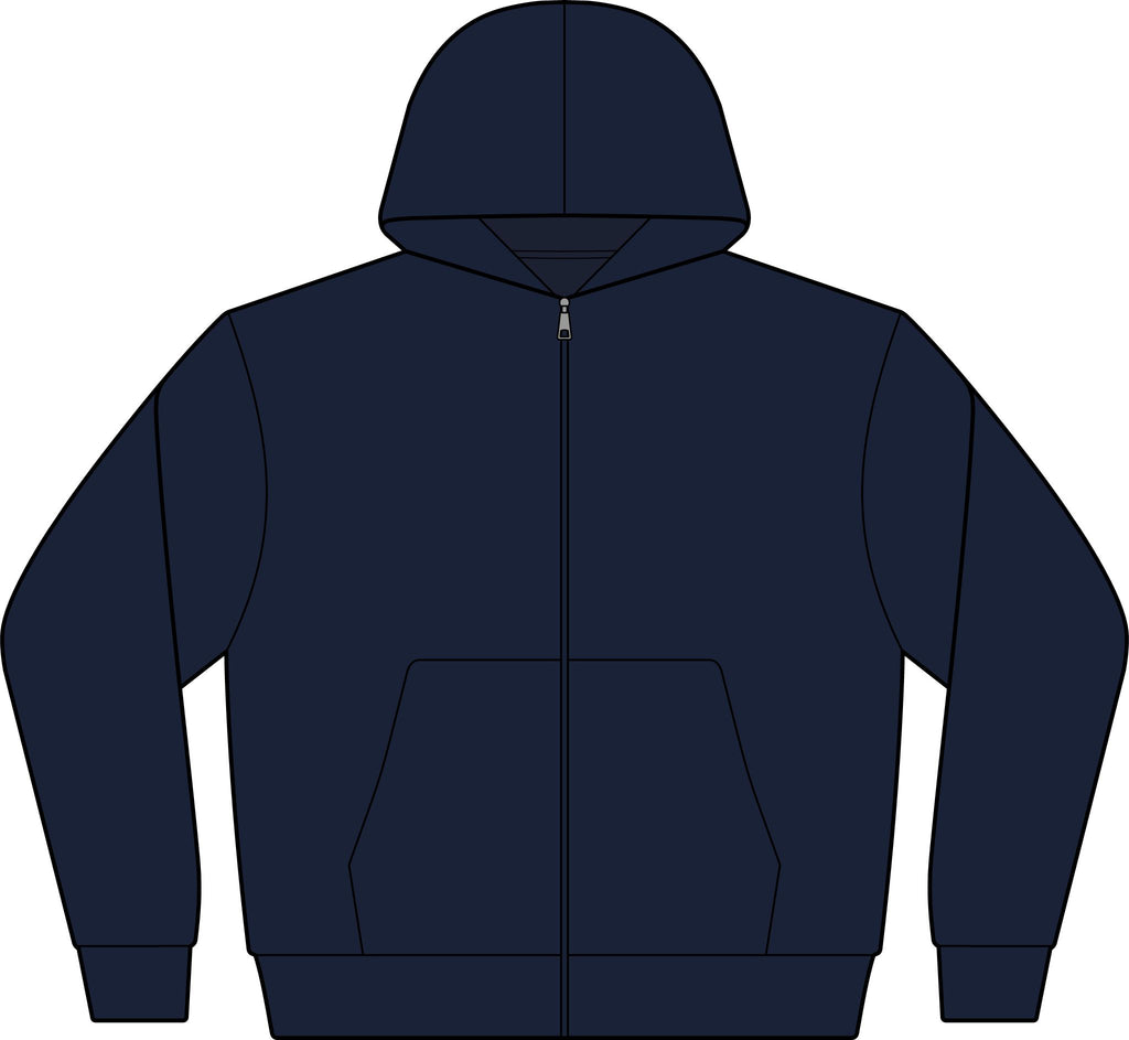 Club St Barth Crest Hoodie. F.W.I. - Unisex Full-Zip