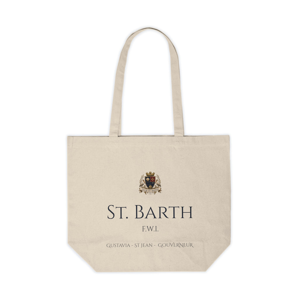 Club St Barth Crest Canvas Shopping Tote. — F.W.I.