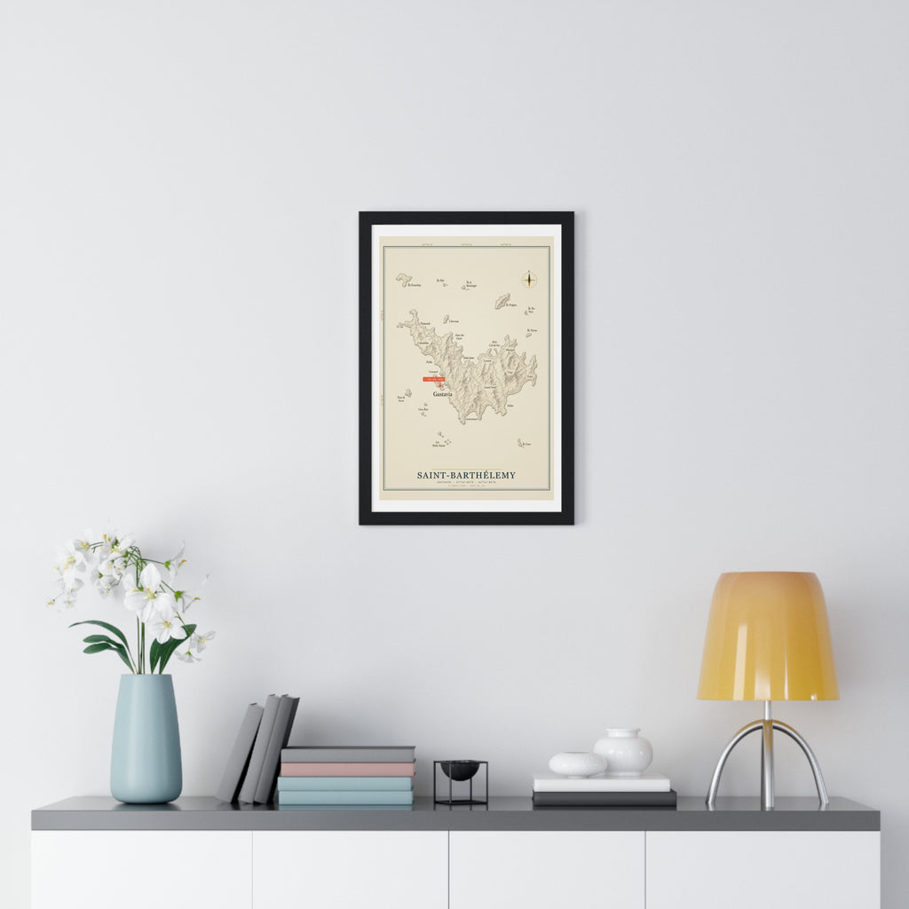 Saint-Barthélemy Nautical Chart — St Barth Map Print