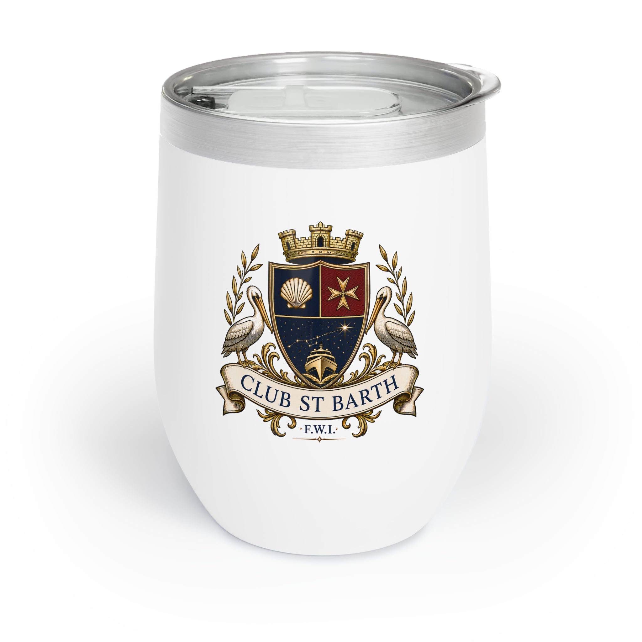 Club St. Barth Crested Chill Wine Tumbler