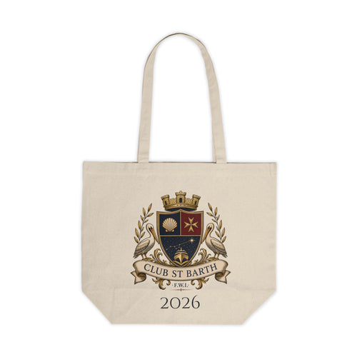 Club St Barth Crest Canvas Shopping Tote 2026 — F.W.I.