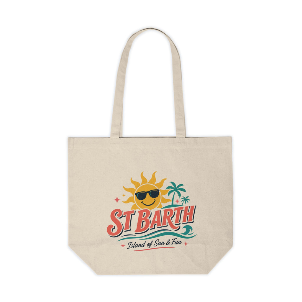 Sunny St Barth Canvas Shopping Tote