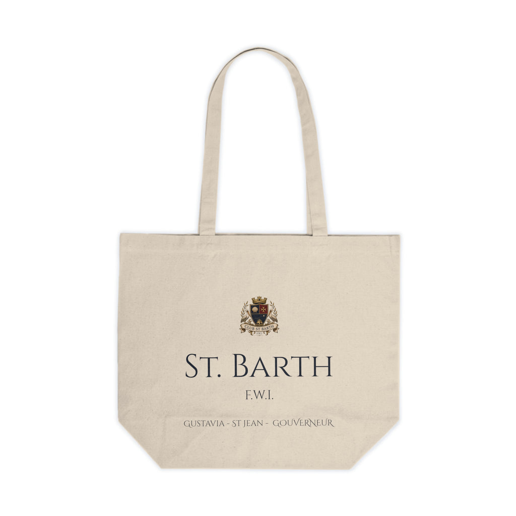 Club St Barth Crest Canvas Shopping Tote. — F.W.I.