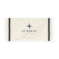 Saint-Barthélemy Chart Beach Towel — 17°54′N
