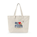 I Love  St Barth Crossing Tote