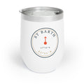 Gustavia Chart Chill Wine Tumbler — St Barth 17°54′N