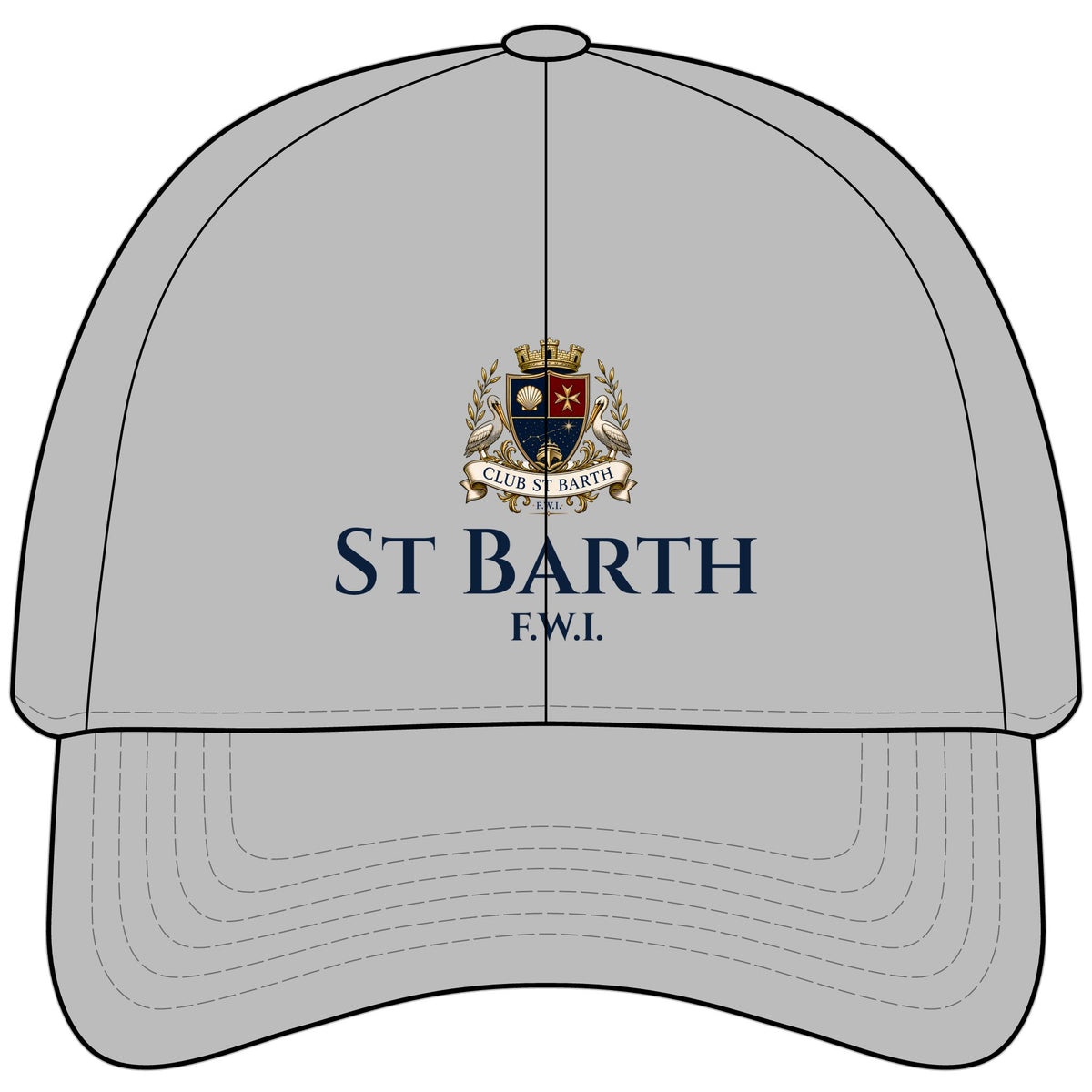 St Barth Crest Cap White Silver. — F.W.I.